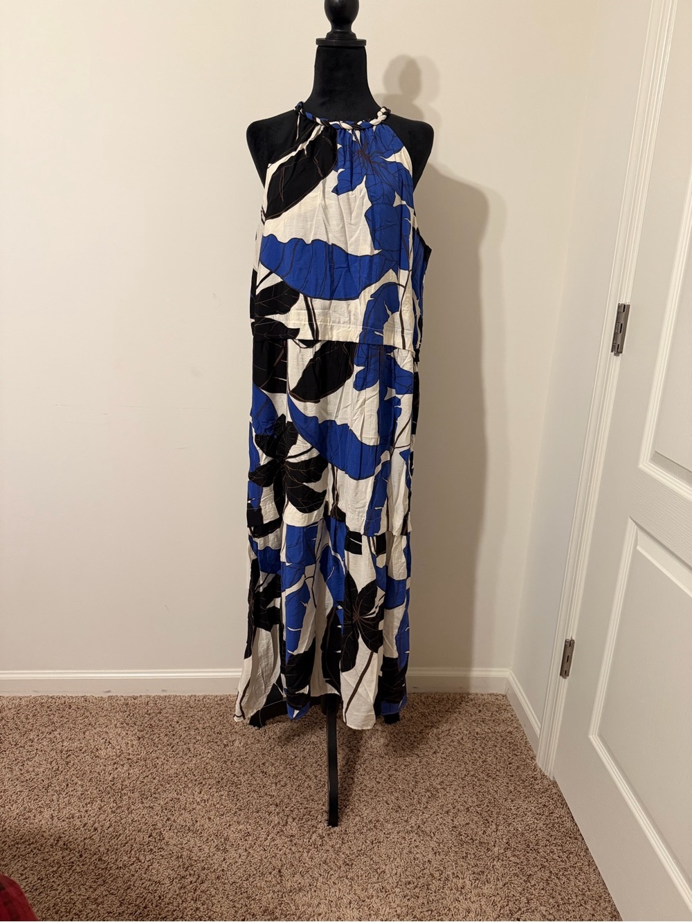 sofia by sofia vergara Blue, Black & White Printed Dress